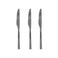 Zinnia Stainless Steel Classy Mirror Table Knife Set - 3 Pieces - Silver