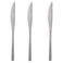 Zinnia Stainless Steel Slender Mirror Table Knife Set - 3 Pieces - Silver