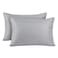 4Bed Striped Pillowcase 2 Pieces - 50 * 70 Cm - Silver