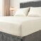 4Bed Striped Bed Sheet - 120*200 Cm - Off White