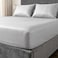 4Bed Striped Bed Sheet - 160*200 Cm - Silver