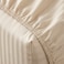 4Bed Striped Bed Sheet - 160*200 Cm - Beige