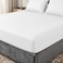 4Bed Striped Bed Sheet - 160*200 Cm - White