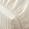 4Bed Striped Bed Sheet - 180*200 Cm - Off White