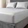 4Bed Striped Bed Sheet - 180*200 Cm - Silver