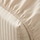 4Bed Striped Bed Sheet - 180*200 Cm - Beige