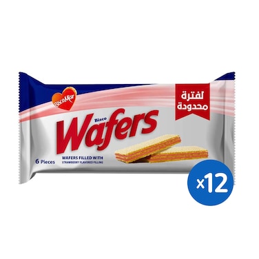 ويفر بيسكو مصر المحشو بنكهة الفراولة - 27 جم - 12 قطعة