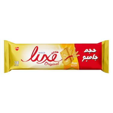 بسكويت لوكس سادة جامبو بسكو مصر - 18 قطعة
