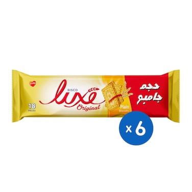 بسكويت سادة لوكس حجم جاميو - 90 جم - 6 باكو