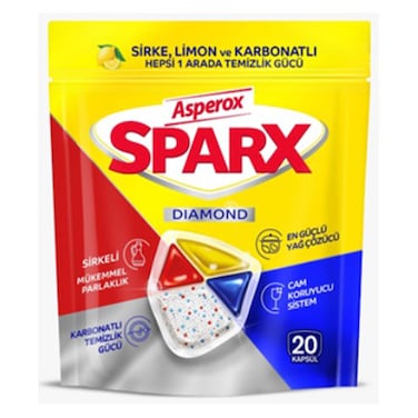 Asperox Sparks Diamond Dishwasher Cleaner Capsules - 20 Capsule