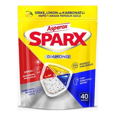 Asperox Sparks Diamond Dishwasher Cleaner Capsules - 40 Capsule