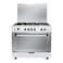 Fresh Plaza Cast Light Gas Cooker 90 Cm 5 Burners - Stainless Steel