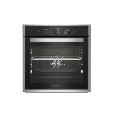 Ariston Digital Built-In Electric Oven With Grill - 60 cm 72 Liter - Black Stainless Steel - AROE 6R395C XNA