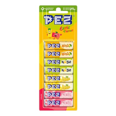PEZ Candy with Tropical Fruits Flavors - 6 Count