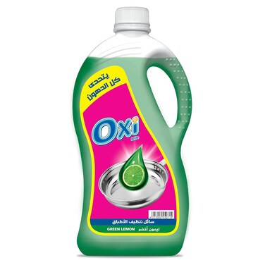 Oxi Dishwashing Liquid with Green Lemon Scent - 4 Kg