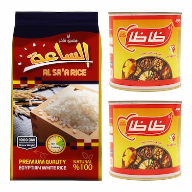 سمن ظاظا - 350 جرام - قطعتان + أرز الساعه - 1 كيلو
