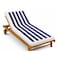 MH BEACH TOWEL STRIPED100*200 BLUE