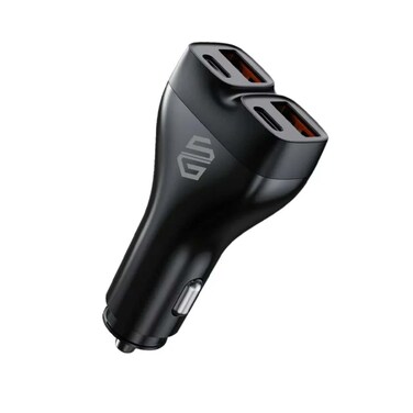 Smart Gate 68W Digital 4 Port 2 USB-A 2 USB-C Car Charger - Black