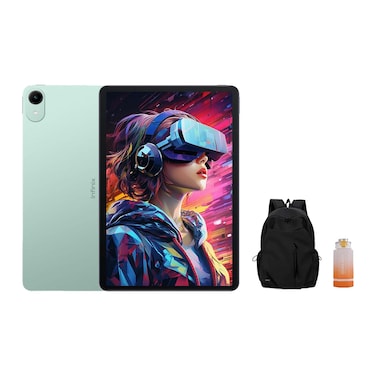 Infinix XPAD 30E X1102B - 11-Inch - 128GB/4GB RAM - Single SIM 4G LTE - Forest Green + Free Backpack and Water Bottle