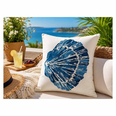 NAG-CUSHION COVER 45*45 BLUE SHELL