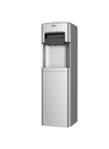 Bergen Water Dispenser Cold &amp; Hot &amp; Normal Water, 3 Tabs With Fridge - Byb518 Silver