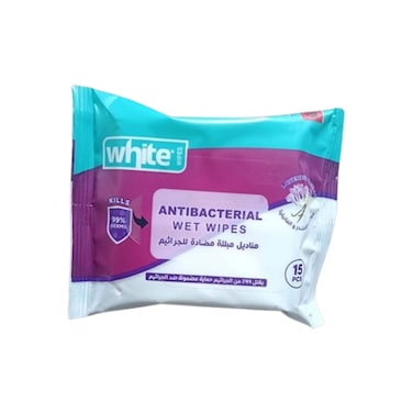 White Pocket Wipes - Lavender - 15 Tissue