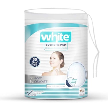White Oval Cotton Pads - 40 Pieces