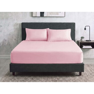 Sofia Fitted Bed Sheet Set - 160 Cm - Rose