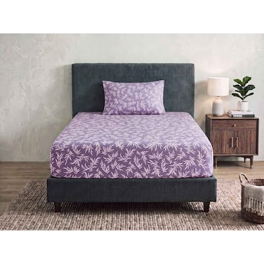 Sofia Fitted Single Bed Sheet Set - Purple - 120 cm - No. 11