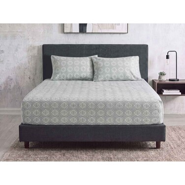 Sofia Fitted Double Bed Sheet Set - Silver - 160 cm - No. 5