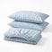 Sofia Fitted Double Bed Sheet Set - White x Blue - 160 cm - No. 24