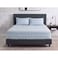 Sofia Fitted Double Bed Sheet Set - White x Blue - 160 cm - No. 24