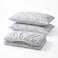 Sofia Fitted Double Bed Sheet Set - Silver - 180 cm - No. 5
