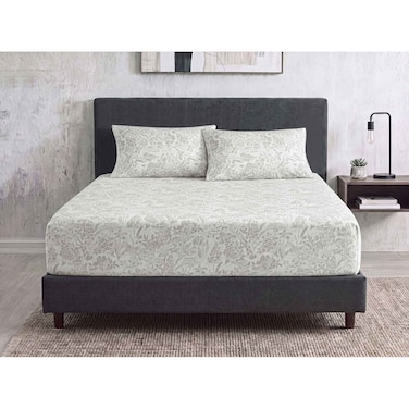 Sofia Fitted Double Bed Sheet Set - Greige - 180 cm - No. 7