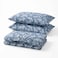 Sofia Fitted Double Bed Sheet Set - Blue - 180 cm - No. 28