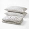 Sofia Fitted Double Bed Sheet Set - Grey - 180 cm - No. 31