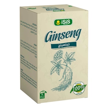 Isis Natural Ginseng Herbal Tea - 15 Tea Bags