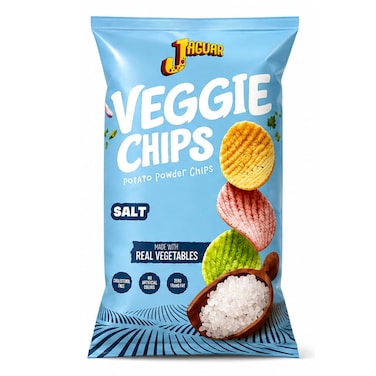 Jaguar Veggie Potato Powder Chips - Soft Salt Flavor