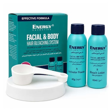 Energy Facial &amp; Body Hair Bleaching System Kit