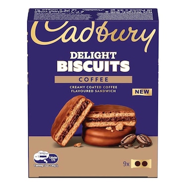 Cadbury Choco Delight Coffee Biscuits - 9 Pieces - 34gm