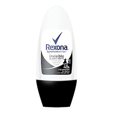 Rexona Invisible Black &amp; White Roll on Deodorant - 50 ml