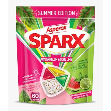 Asperox Sparx Diamond Dishwasher Tablets Karpuz &amp; Cool Lime - 60 Pods