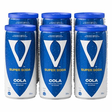 V7 Super Soda Cola Sparkling Drink - 300ml - 6 Pieces