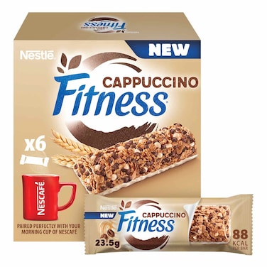 Nestle Fitness Cappuccino Cereal Bar - 23.5gm - 6 Pack