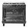 Toshiba Gas Cooker, 90 cm, 5 Burners, Full Safety, Digital Screen &amp; Cooling Fan, Morandi Grey, RLA2-90MG5GE(MG)-EG