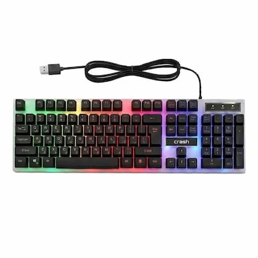 لوحة مفاتيح جيمينج سلكية كراش X60 بإضاءة RGB - إنجليزي/عربي