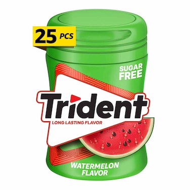 Trident Watermelon Bubble Gum - 35gm - 25 Pieces