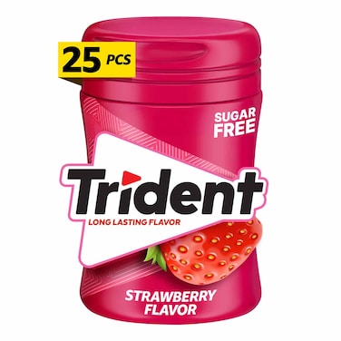 Trident Strawberry Bubble Gum - 35gm - 25 Pieces