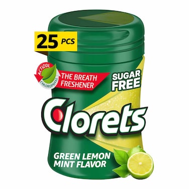Clorets Lemon Mint Bubble Gum - 35gm - 25 Pieces