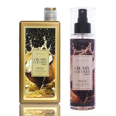 Mood Creamy Coconut Body Splash - 220 ml + Mood Creamy Coconut Shower Gel - 750gm